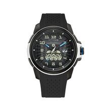 Load image into Gallery viewer, CITIZEN Mens DIS DSC Black Stainless Steel Case, Black Polyurethane Strap, Black  Dial, WR 0100M AW1659-00W

