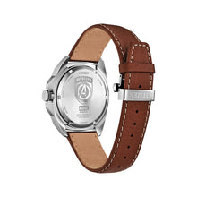 Load image into Gallery viewer, CITIZEN Mens DIS DMC Silver-Tone Stainless Steel Case, Brown Leather Strap, Black  Dial, WR 0100M AW1721-08W
