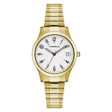 Load image into Gallery viewer, BULOVA Ladies  Caravelle Gold-Tone Stainless Steel Case, Gold-Tone Stainless Steel Expansion, White  Dial, WR 0030M 44M113 - Moments Watches &amp; Jewelry

