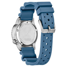 Load image into Gallery viewer, CITIZEN Ladies ECO ECO Silver-Tone Stainless Steel Case, Light Blue Polyurethane Strap, Blue  Dial, WR 200M EO2027-09L
