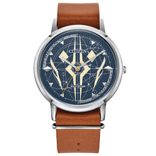 Load image into Gallery viewer, CITIZEN Mens DIS DSC Silver-Tone Stainless Steel Case, Brown Leather Strap, Blue  Dial, WR 0050M BJ6508-02W - Moments Watches &amp; Jewelry
