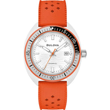 Charger l'image dans la galerie, BULOVA Mens  BUL White Hybrid-Ceramic Case, Orange HNBR Rubber, White  Dial, WR 0100M 98B448 - Moments Watches &amp; Jewelry
