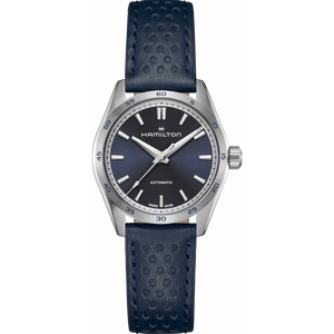 HAMILTON JAZZMASTER PERFORMER AUTO 34mm - Blue Dial w Leather Strap H36115640