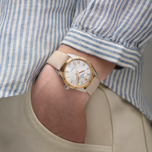 Load image into Gallery viewer, HAMILTON JAZZMASTER PERFORMER AUTO 34mm - White Dial w Leather Strap H36125890
