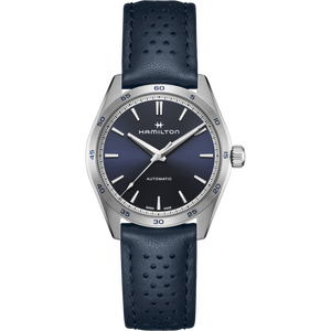 HAMILTON JAZZMASTER PERFORMER AUTO - Blue Dial w Leather Strap H36215640