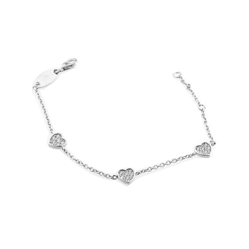 MISS MIMI  925 Sterling Silver Heart Bracelet 07-142652-01