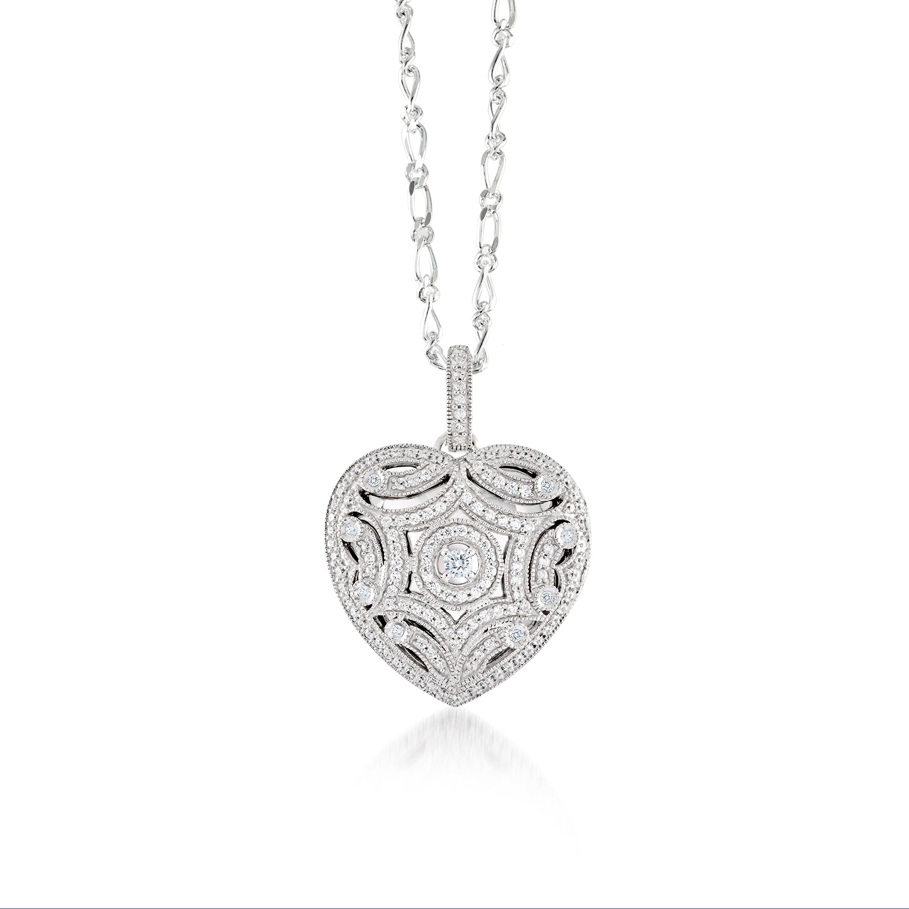 mi♡ MISS MIMI 925 Sterling Silver Heart shape intricate locket 09