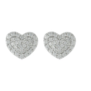 MISS MIMI  925 Sterling Silver Essential timeless heart Stud  13-021873-01