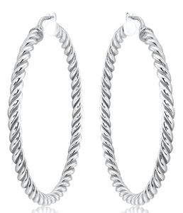 MISS MIMI  925 Sterling Silver Twist wrap hoop  13-403566-01