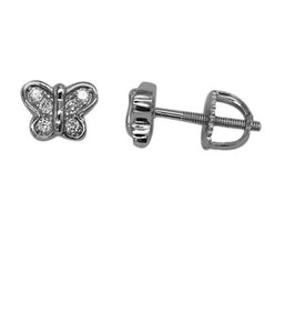 MISS MIMI Boucles d'oreilles à tige en argent sterling 925 avec petit papillon 13-142819-01