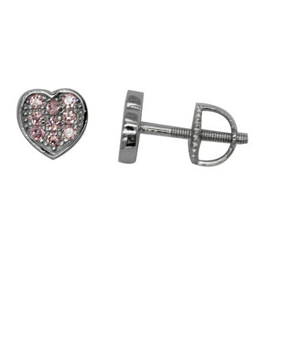 MISS MIMI  925 Sterling Silver Heart Stud Earrings  13-142820-03