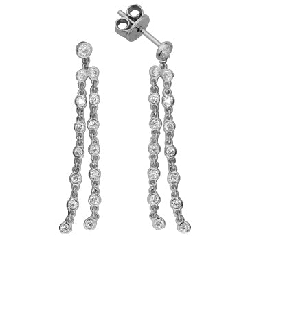 MISS MIMI  925 Sterling Silver Double DBY Earrings  13-143289-01