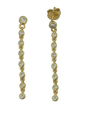 MISS MIMI Boucles d'oreilles pendantes simples DBY en argent sterling 925 13-143290-02