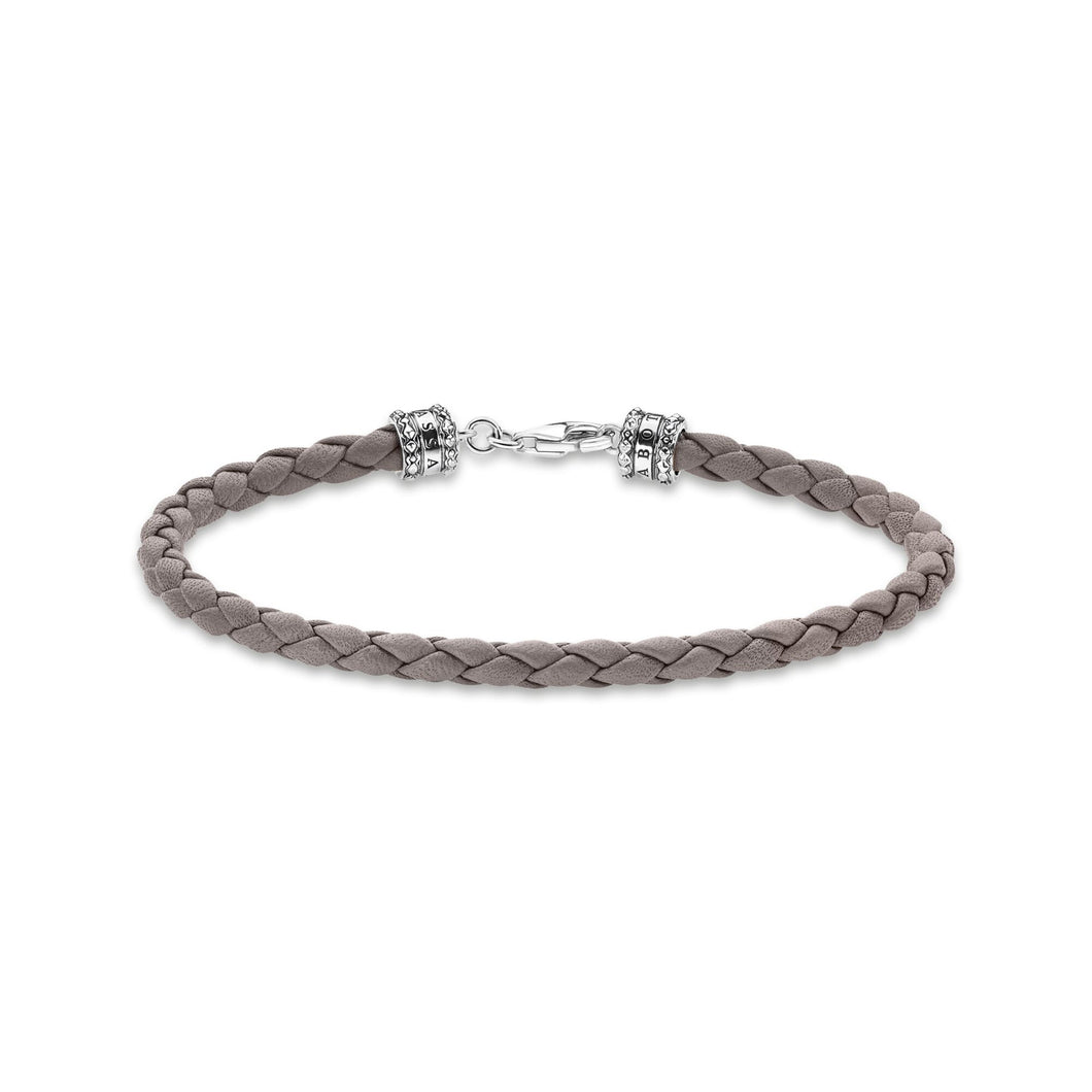 Thomas Sabo  Leather bracelet grey A2011-682-5-L17