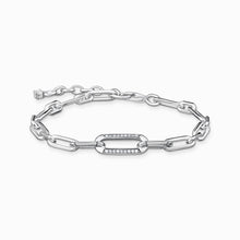 Load image into Gallery viewer, THOMAS SABO Yellow-gold plated link bracelet with anchor element and zirconia A2032-414-14
