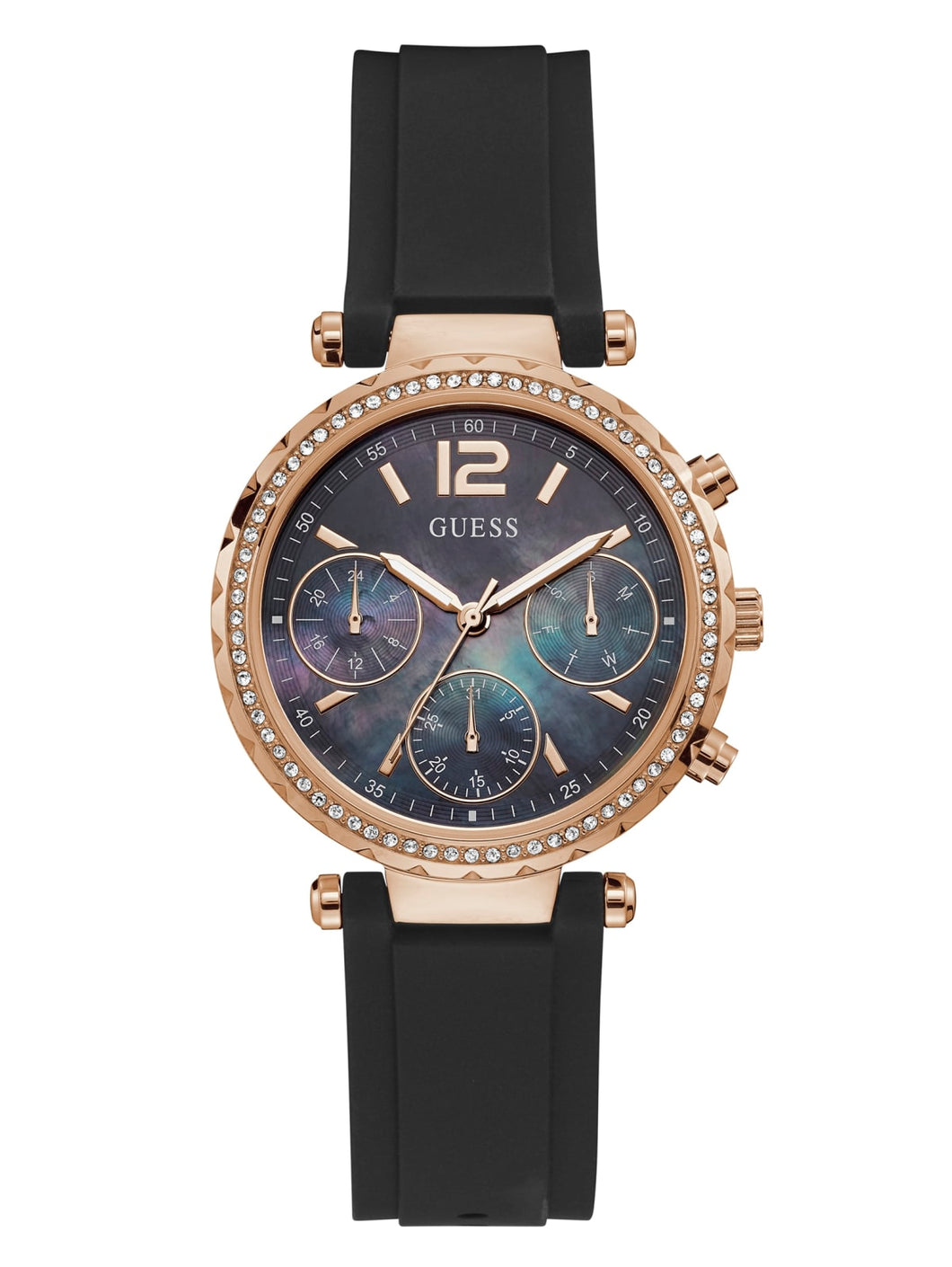 GUESS Rose Gold-Tone and Black Multifunction Watch GW0113L2