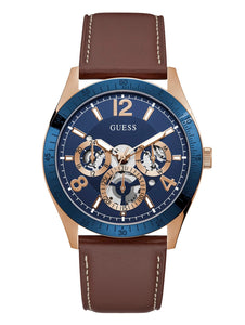 GUESS Rose Gold-Tone And Brown Watch GW0216G1