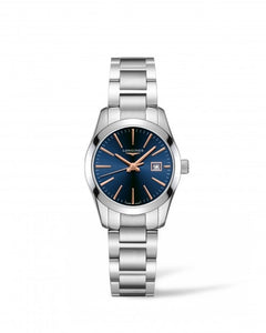 LONGINES CONQUEST CLASSIC 29.50MM BLUE DIAL STAINLESS STEEL L22864926 - Moments Watches & Jewelry