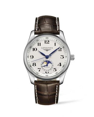LONGINES MASTER 40MM COLLECTION SILVER DIAL MOONPHASE AUTOMATIC L29094783 - Moments Watches & Jewelry