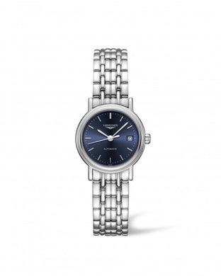 LONGINES PRESENCE 25MM BLUE DIAL AUTOMATIC L43214926 - Moments Watches & Jewelry