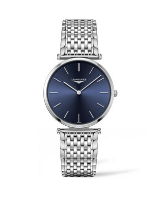 LONGINES LA GRANDE CLASSIQUE DE LONGINES 36MM BLUE DIAL STAINLESS STEEL L47554946 - Moments Watches & Jewelry