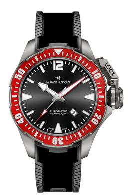 HAMILTON:KHAKI NAVY FROGMAN TITANIUM AUTO H77805335 - Moments Watches & Jewelry