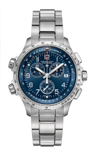 HAMILTON KHAKI AVIATION X-WIND GMT CHRONO QUARTZ H77922141 - Moments Watches & Jewelry