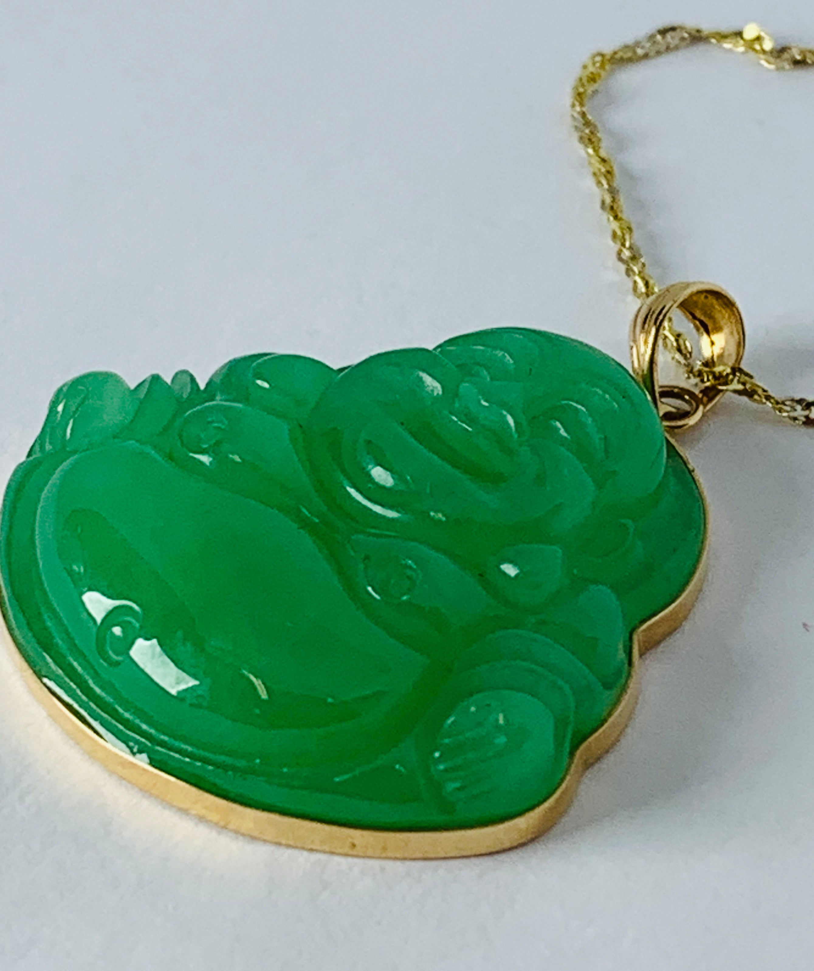 14kt Gold on sale & Jade Pendant