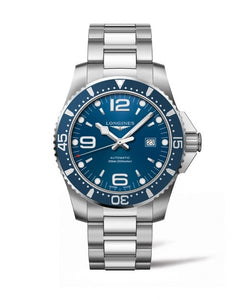 LONGINES HYDROCONQUEST 44MM BLUE DIAL AUTOMATIC DIVING WATCH L38414966 - Moments Watches & Jewelry